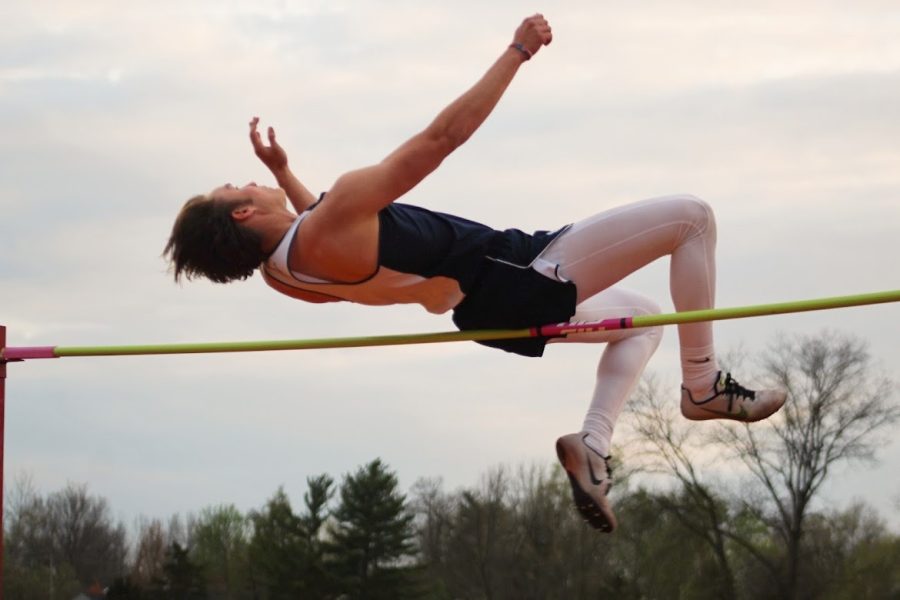 Pescarino successfully vaults during a meet
