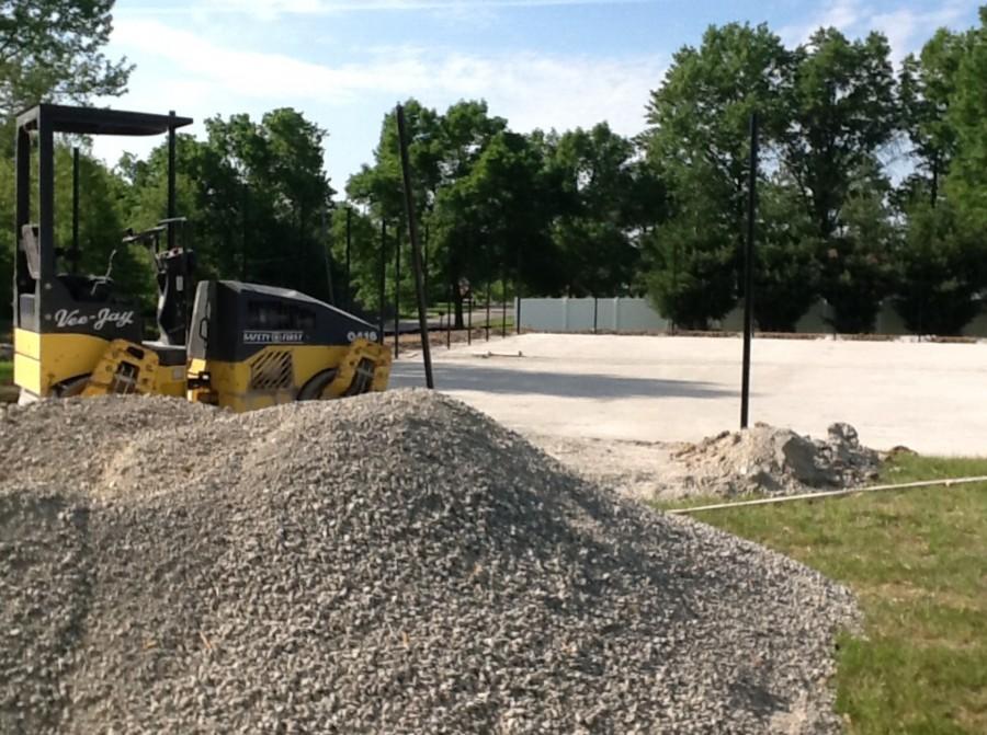 Construction of the new tennis courts