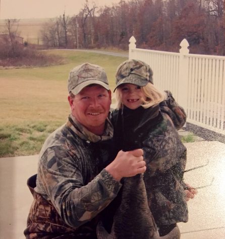 Alaina Rothermich and her father after hunting