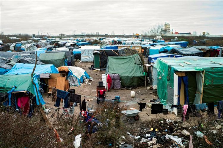 The Calais Jungle refugee camp