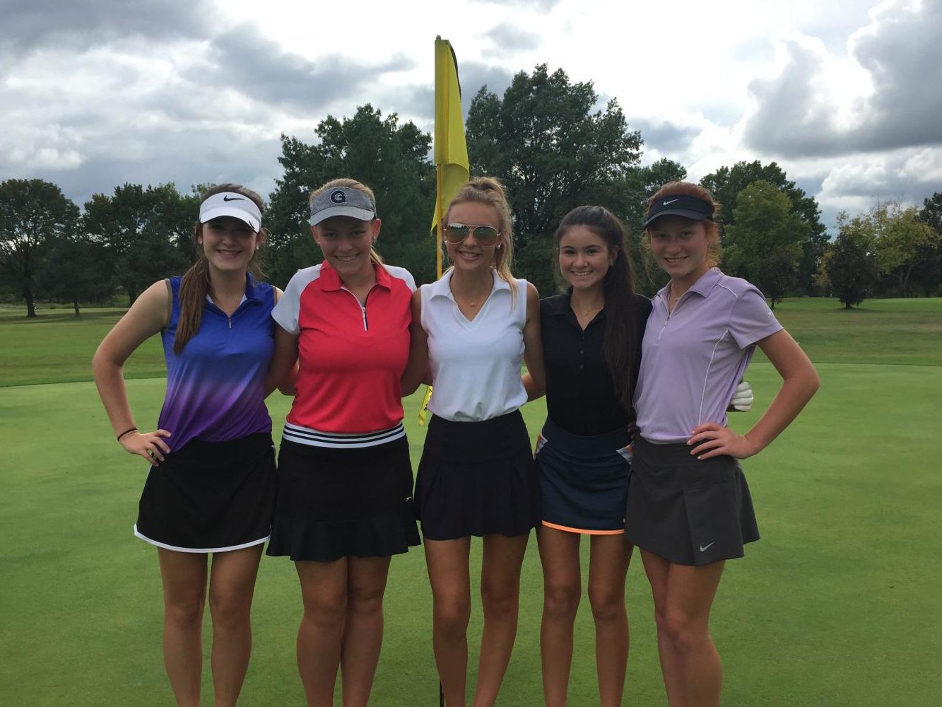 Golf Ladies on Their Way to Districts