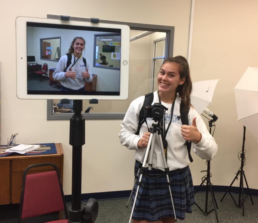 Junior Brooke Wood behind the camera