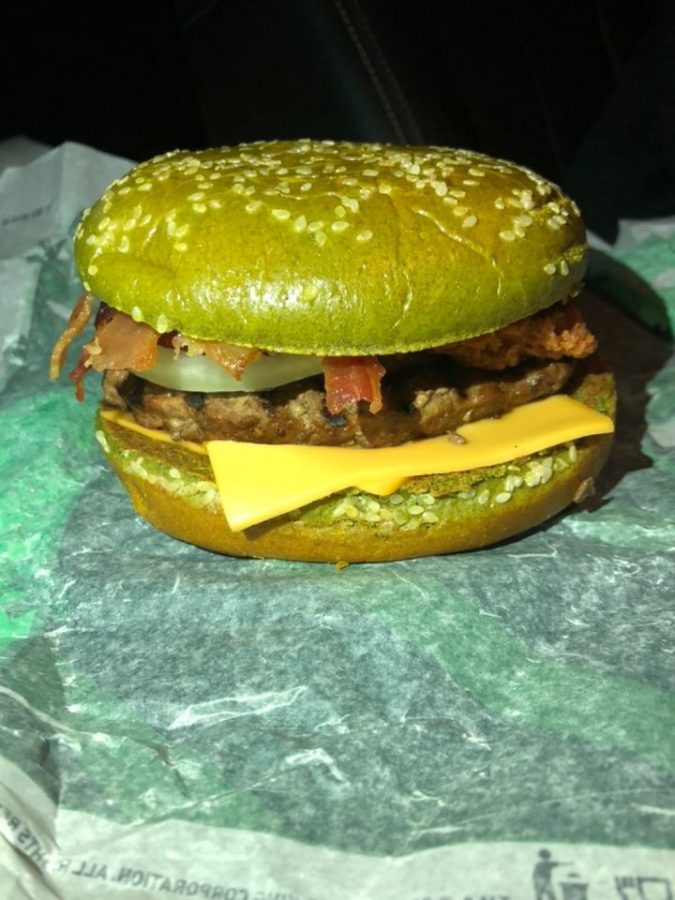 The all new Nightmare Burger at Burger King.