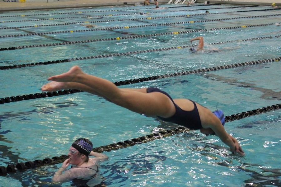 Girls Swim Prevails in Imming’s First Meet