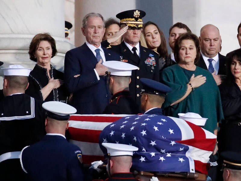 The family of George H. W. Bush in mourning.