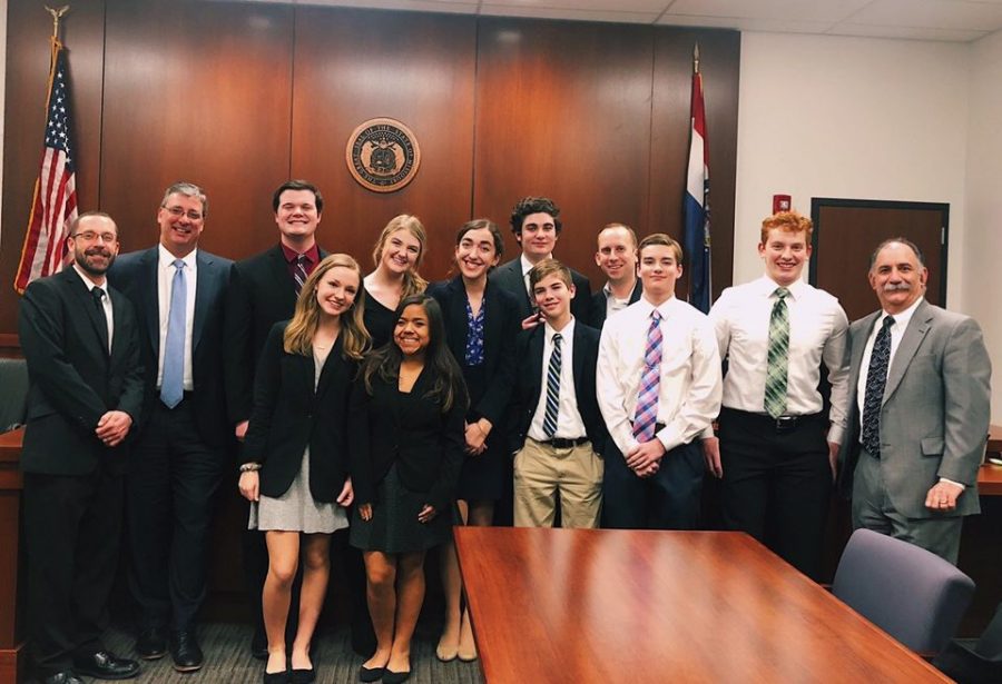 St. Dominic's finest competing at Mock Trial.