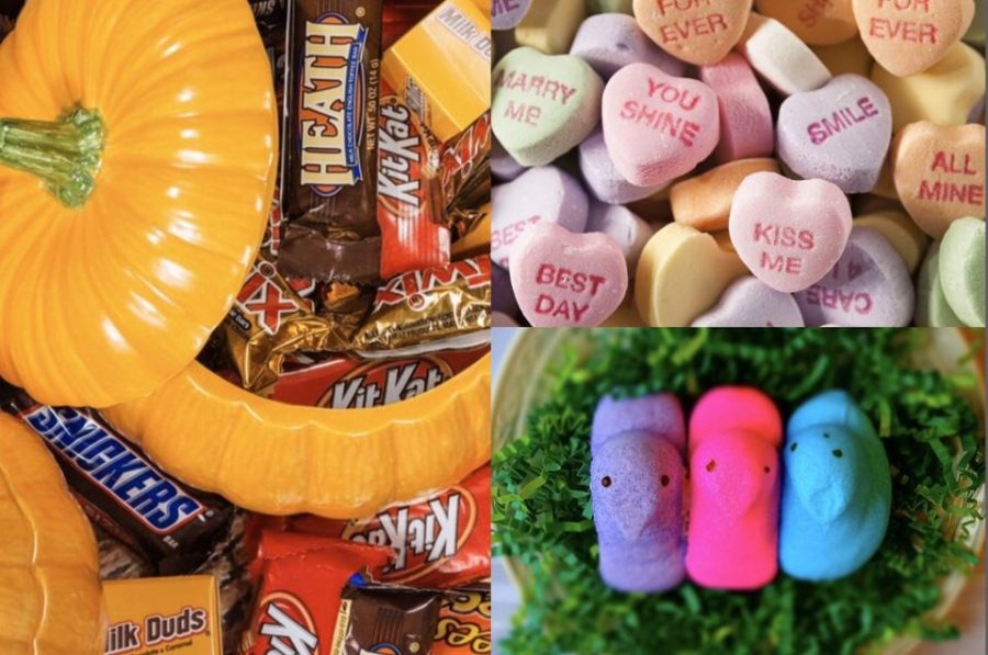 Candy is a top seller during Valentine’s Day, Halloween, and Easter. 