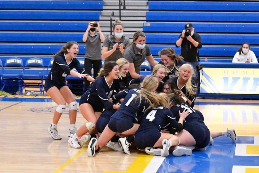The+varsity+volleyball+team+has+punched+their+ticket+to+state.