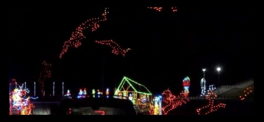 At the Lot of Lights display at the family arena, you can look at over a mile of beautiful lights all from the safety of your own car 