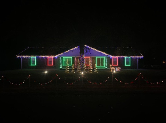 Junior Jacob Jones does his part to provide entertainment during this Christmas season with his holiday light show.