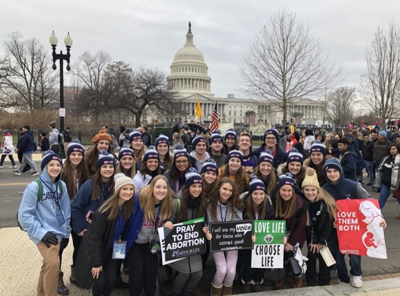The Pro-Life March has about 75,000 participants every year, including many Saint Dominic Pro-Life club members