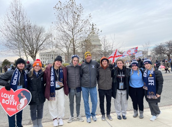 A group of St. Dominic students took a trip to the Pro-Life March in Washington DC to show their Catholic pride