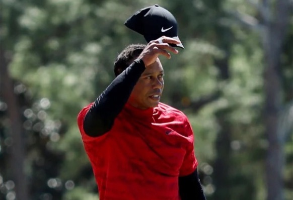 Despite suffering lots of physical wear and tear, Tiger managed to finish out the weekend strong