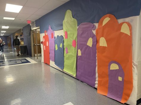 Temperentia Grinch theme in the 200s hallway in St. Dominic