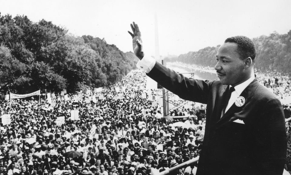 MLK giving his infamous “I Have A Dream” in D.C.
