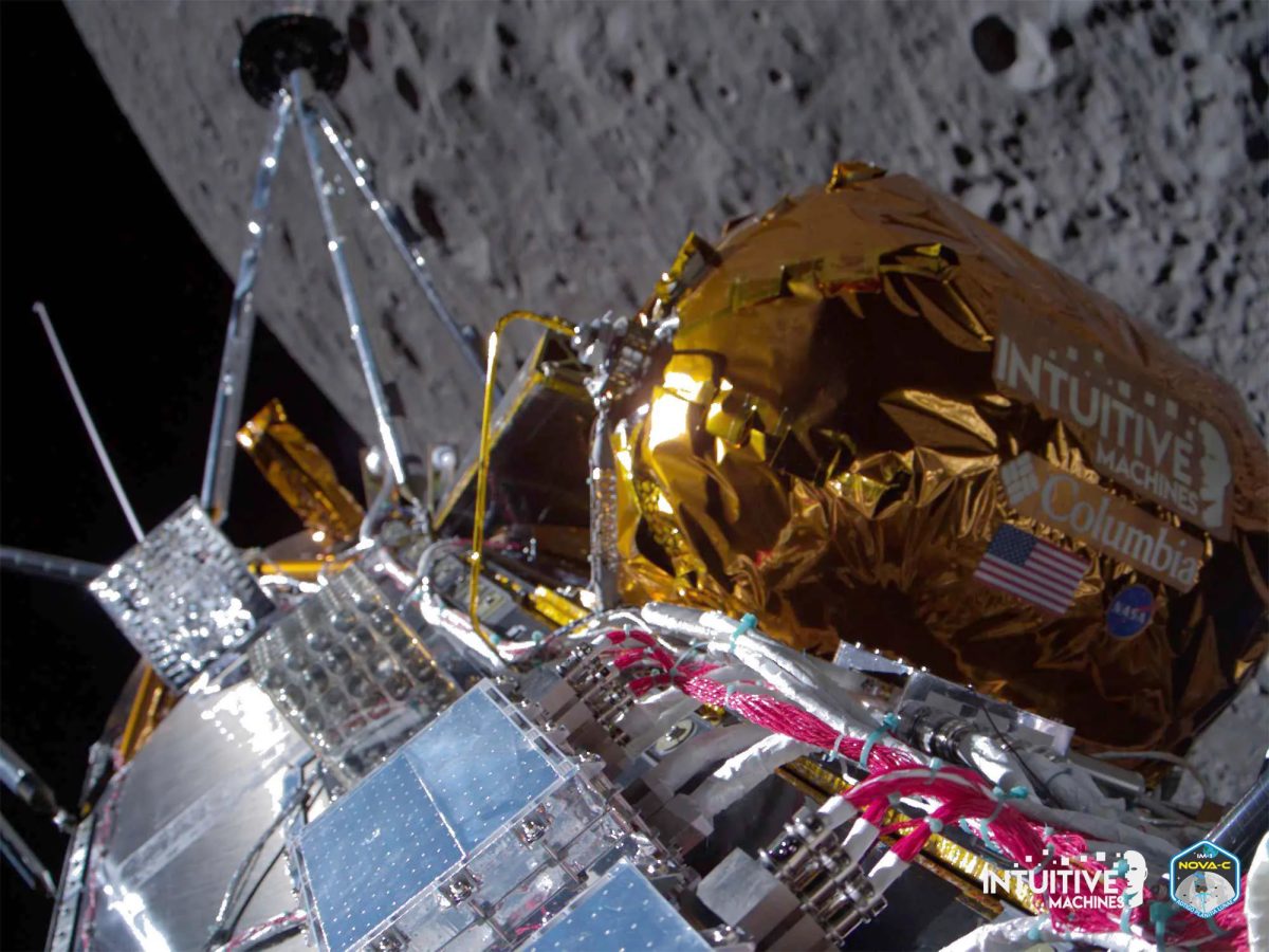 The Odysseus lunar lander successfully reached the moon on Thursday