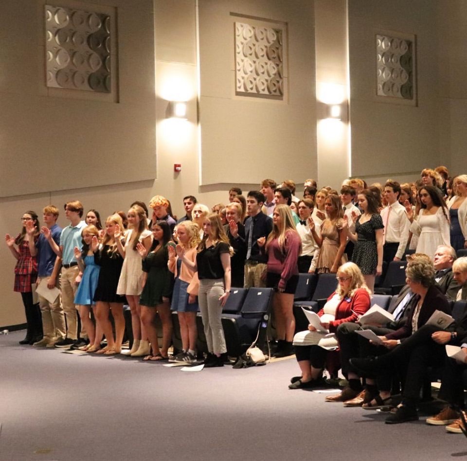 Last Tuesday, St. Dominic inducted over 100 new students into NHS 